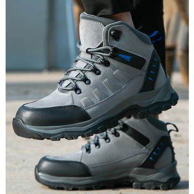खरीदें कस्टम लोगो और ग्रे रंग के साबर वर्क बूट्स के साथ मिड-कट वेल्डिंग सुरक्षा जूते online manufacture