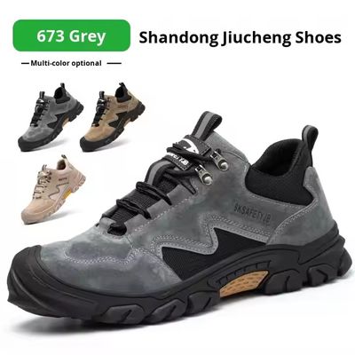 खरीदें OEM Kevlar Construction Safety Shoes Pigskin Work Shoes Steel Toe Anti Smashing Rubber Sole Safety Shoes online manufacture