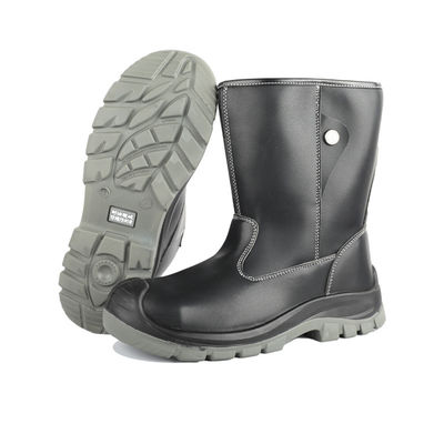 खरीदें OEM Black High Top Microfiber Leather Work Shoes Steel Plate Safety Boots Security Work Boots PU Sole Steel Toe Safety Shoes online manufacture