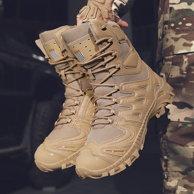 खरीदें High Top Microfiber Leather Tactical Boots Tactical Safety Shoes Military Boots Canves Tactical Boots Rubber Sole Hiking Boots online manufacture